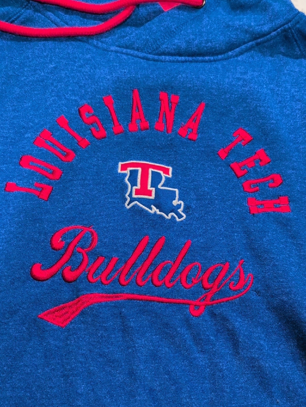 Colosseum Blue and Red Louisiana Tech Bulldogs Hoodie